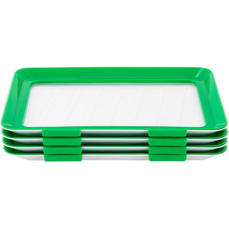 4X contenants alimentaires Pp Tpu réfrigérateur Organisateur Boîtes de rangement empilables (1/5)