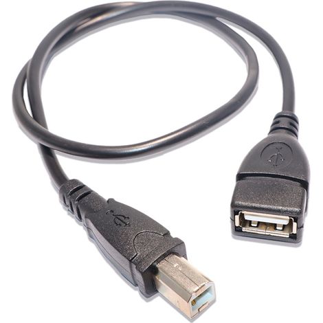 USB-Buchse auf USB-B-Stecker-Datenkabel für Drucker, Scanner und tragbare Festplatten. USB-A-Buchse auf USB-B-Stecker für Drucker. (1/4)