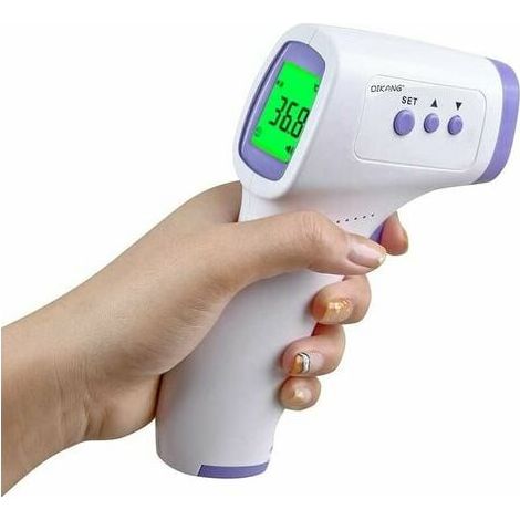 Medical Infrared Forehead Thermometer, Non-Contact Thermometer for Adults, Children, Babies, Mode LCD Display with Colored Indicators, Sound Option and 32 Memories. (1/4)