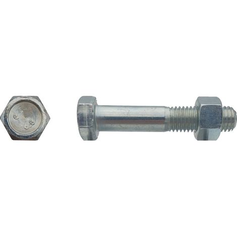 Boulon tête hexagonale Filetage partiel classe 6,8 Zingué 14 x 60 mm - BIVI