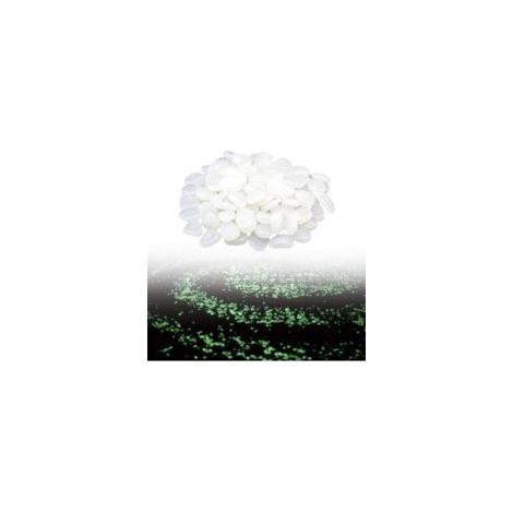 100 Pièces Pierres Lumineuses Cailloux Colorés Lueur Lumineuse De Galet Foncé pour La Décoration De Couloir De Jardin D'aquarium Blanc