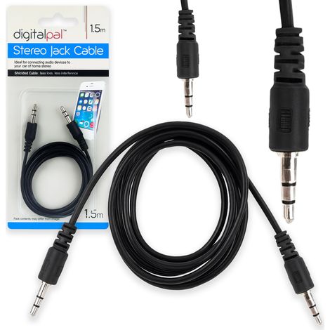 Cavo audio AUX Mini Jack da 3,5 mm per autoradio, lunghezza 1,5 m.