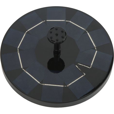 Fontaine solaire flottante automatique pour bain d'oiseaux, pompe ronde avec 6 buses, DC4.5V, bassin décoratif extérieur. (1/5)