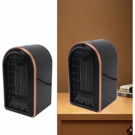 Ventilateur de chauffage vertical PTC, souffleur d'air chaud, noir et gris (1/5)