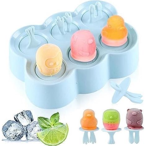 Moule à glace 6 Cellules - Silicone - Réutilisable - Pour enfants