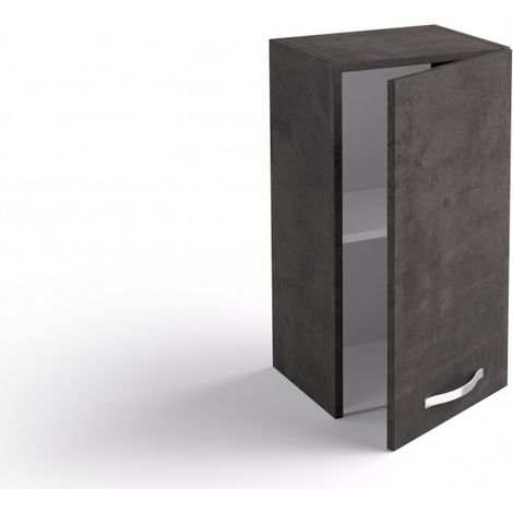 Suspendue cuisine 40x33x72 cm en bois de couleur lave avec une porte - Massa (1/3)