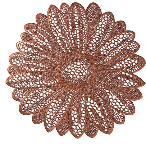 Dessous de verre isolant creux, dessous de plat rond pour la cuisine, napperon pour table en marbre, idéal pour la maison ou le bureau. (1/4)