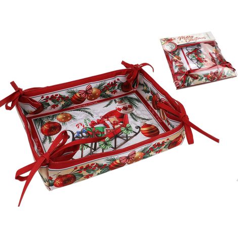 Carmani, grande cesto per il pane - Natale (1/5)