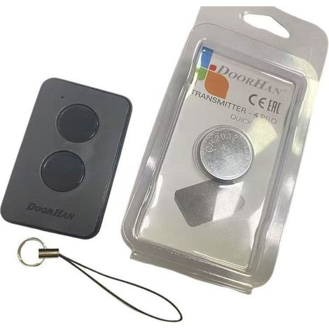 Télécommande universelle 2 boutons, fréquence 433,92 MHz, pour portes coulissantes, rideaux métalliques, volets battants et portails motorisés – Compatible avec systèmes Doorhan (sans marque) yun (1/2)