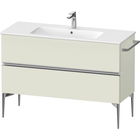 Duravit Sivida mueble bajo lavabo, 2 cajones, tirador cromado,