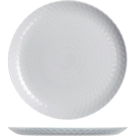 Pampille flacher Teller Ø 25 cm aus grauem opalglas