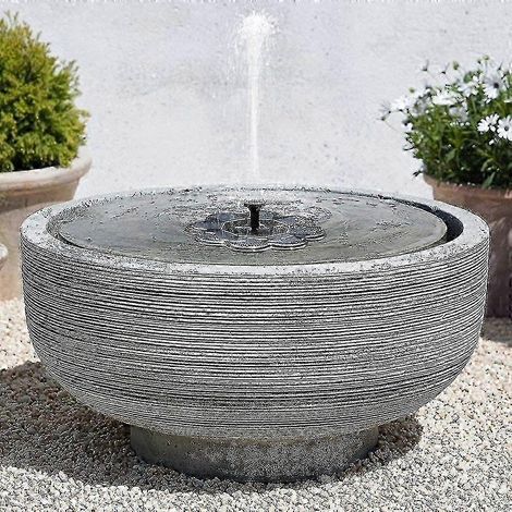 Fontaine solaire 2025, 1,5 W, idéale pour un bain d'oiseaux ou un petit bassin extérieur.