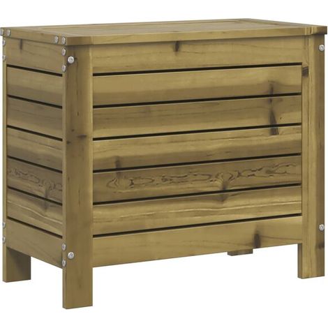 Tabouret de jardin, dimensions 62x31,5x52 cm, en pin imprégné. (1/5)