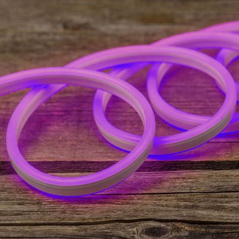 Striscia Led con Effetto Neon IP65 Esterno 12V Flessibile Tagliabile Luce Viola (1/3)