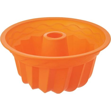 Moule à gâteau en silicone avec cheminée, idéal pour la cuisson de gâteaux. (1/4)
