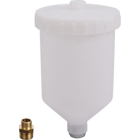 Depósito de repuesto de 600 ml para pistola pulverizadora de pintura por gravedad Devilbiss GTI (1/5)