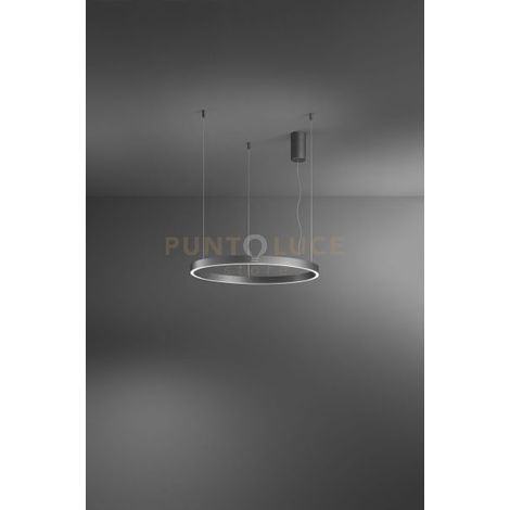 Sospensione Moderna Etere Metallo Grigio Spazzolato Silicone Led 87W 3000K