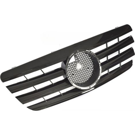 Grille calandre Mercedes Classe E W210 de 1999 a 2002 Noir Brillant-42704163 (1/4)