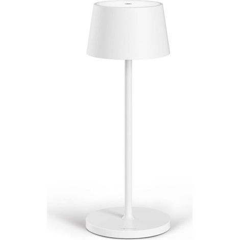 Lampe de table LED à batterie dimmable IP54 Intérieur & Extérieur - Rechargeable - Couleur de lumière chaude - Lampe de table design avec port USB-C (1/4)