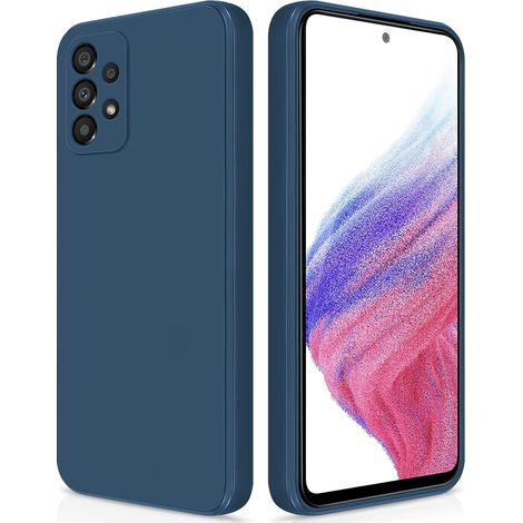 COQUE EN SILICONE POUR SAMSUNG GALAXY A53 5G BLEU MARINE MAT LÉGER (1/5)