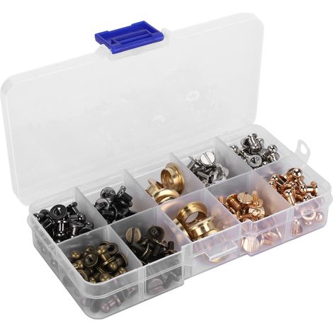 Kit de vis à clous, œillets et fixations pour cuir, pour vêtements, chaussures et loisirs créatifs, outil de pose