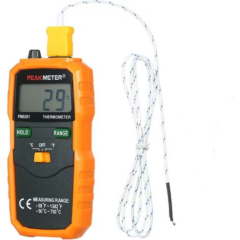 Thermocouple de thermomètre de type K sans fil LCD PM6501 avec thermomètre numérique de maintien/connexion des données (1/4)