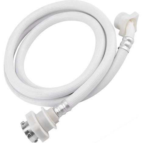 Tuyau d'arrivée d'eau pour machine à laver, raccord de tuyau pour machine à laver, blanc, 2 m de long. (1/5)