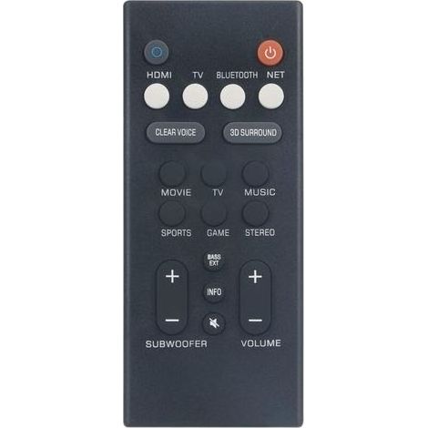 New VCQ9140 Remote of Replacement VCQ9140 Soundbar Remote for Yamaha Sound Bar Soundbar Audio Speaker System VCQ9140 YAS-109 YAS-209 ATS-2090 ATS-1090 Remote Controller (1/5)