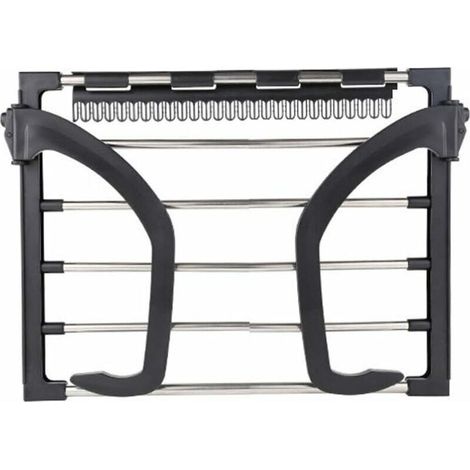 YMYNY Séchoir à Linge pour Radiateur - Portable - Tube Circulaire - Petite Taille - Noir - 32 x 40 cm - (1/4)