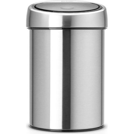poubelle 3 l matt steel - touch bin - brabantia
