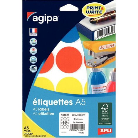 Étui de 84 pastilles de couleur diamètre 45 mm coloris assortis (1/2)