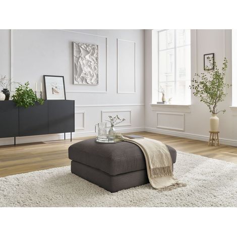 BOBOCHIC - Pouf LEONARD velours côtelé Marron (1/5)