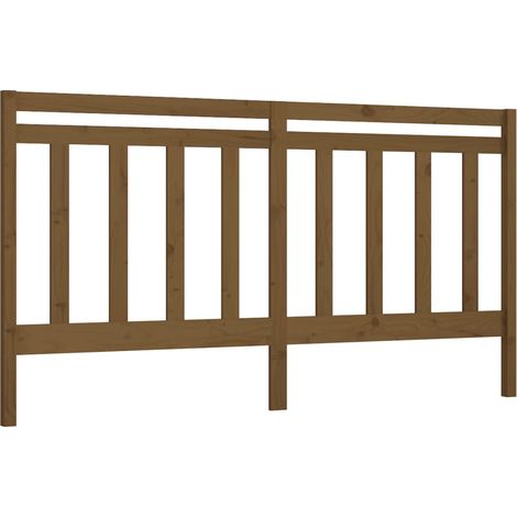 Testiera per dormire accessorio per camera da letto 206 x 4 x 100 cm in legno massello marrone chiaro TDL0202881