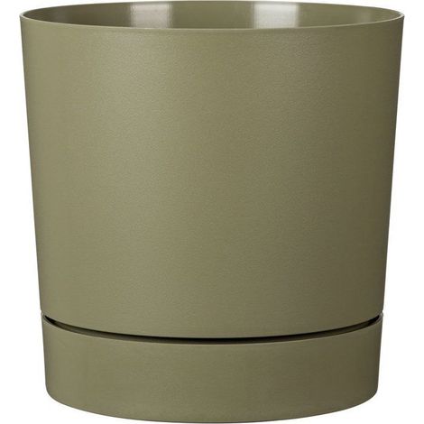 Maceta con reserva redonda - GARDEN ID - Plano - Ø 29 - 14 L - H 29 cm - Verde musgo (1/3)