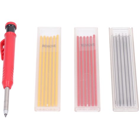 Ensemble de 19 crayons pour le travail du bois, marqueurs en carbure de tungstène ABS (avec recharges) (1/5)