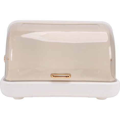 Égouttoir à vaisselle grande capacité, gain de place, en plastique anti-poussière, avec couvercle, blanc. (1/5)