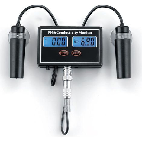 pH/EC-Leitfähigkeitsmessgerät mit ATC-Wasserqualitätstester 0,0–14,0 pH/0–19,99 ms/cm. Aquarium, Hydrokultur-Werkzeug