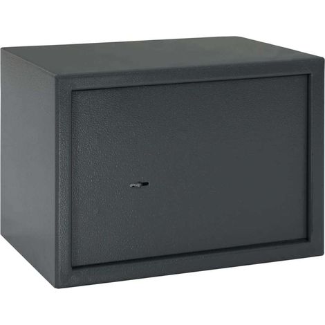Safe Box mit Schloss Dunkelgrau 35 x 25 x 25 cm Stahl