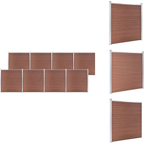 Zaunfelder - Living Gartenzaun WPC 1391x186 cm Braun (1/5)