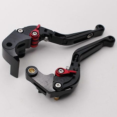 Applicable aux BMW Motorrad S1000R 2015-2019 : poignée de frein, poignée d'embrayage et levier de klaxon modifiés (télescopiques, noirs). (1/5)