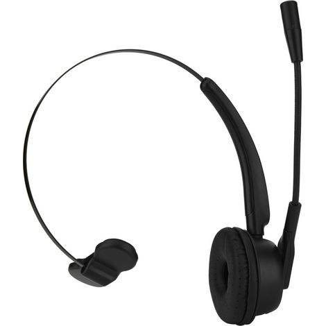 Casque Bluetooth pour centre d'appels, autonomie de 12 heures, réduction du bruit ambiant, écouteurs Bluetooth pour centre d'appels
