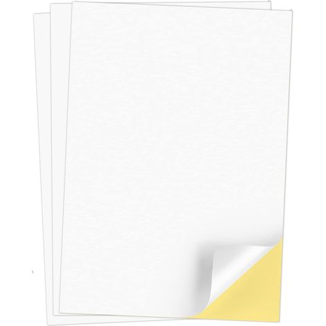 50 Feuilles A4 Papiers Autocollants Imprimante Blanc Étiquettes pour Imprimante Laser Jet d'Encre Étiquette Imprimable Autocollante 210 x 297 mm (1/5)