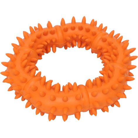 Jouet à Mâcher pour Chien, Anneau Dentaire à Picots en Caoutchouc Résistant, Nettoyage des Dents et Entraînement Interactif (1/5)