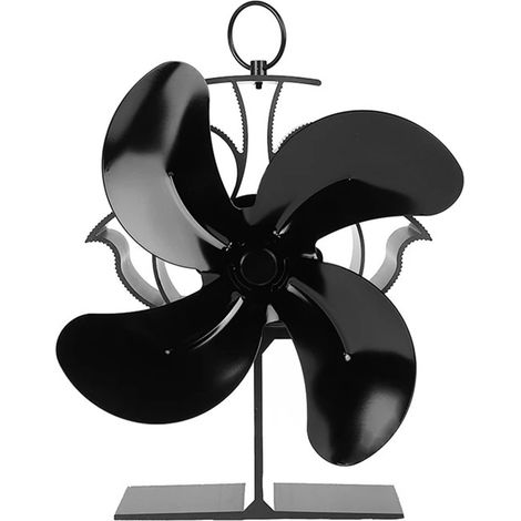 Ventilateur De Poêle À Chaleur À 4/5/6 Pales, Silencieux, Mural, For Cheminée, Brûleur À Bois, Écologique, Sans Batterie, Efficace Facile à Utiliser(Stove Fan-4 Blades) (1/5)