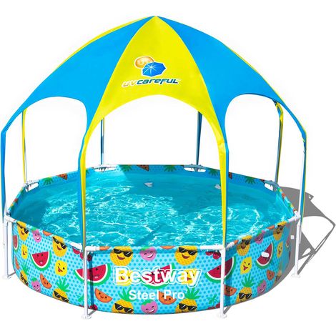 Piscina Desmontable Tubular Infantil Bestway Splash-In-Shade 244x51 cm con Parasol (1/10)