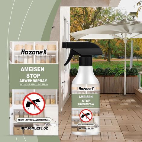 Ant repellent and protective spray - Suitable for indoor, outdoor, kitchen, window sills and corners - 60 ml (1/5)