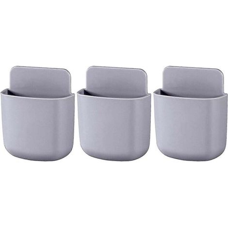 Support mural de rangement pour téléphone portable, idéal pour la maison, le bureau et les fournitures scolaires (lot de 3). (1/5)