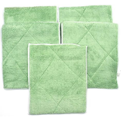 Lot de 5 Lavettes microfibres en bambou 25x20cm , nettoie toutes les surfaces sans trace