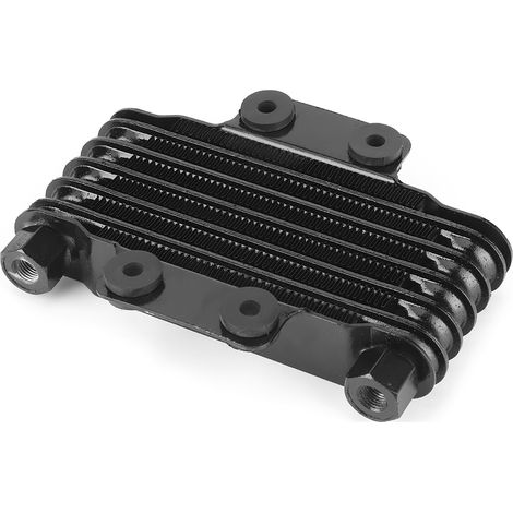 Radiateur de refroidissement d'huile moteur noir 6 rangs pour moto 125-250CC, VTT et tout-terrain, pièce de rechange haute performance (1/5)