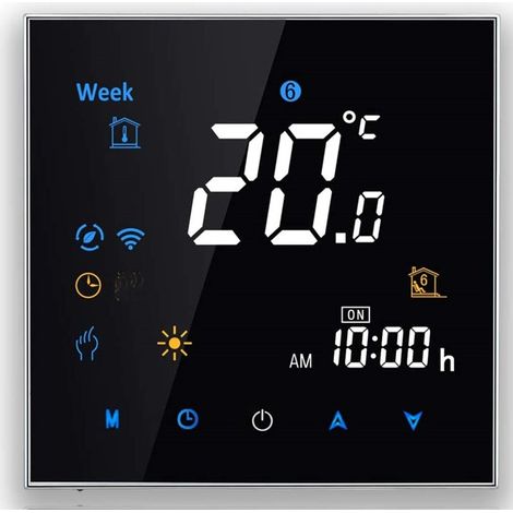 Termostato WiFi Beca BAC-3000ELW Fan Coil  Nero